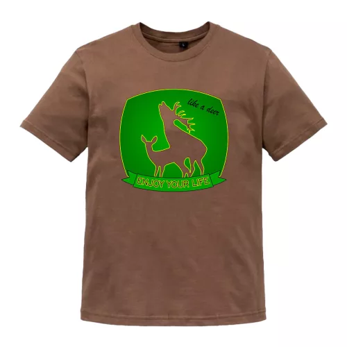 užite si svoj život hnedé tričko