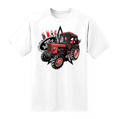 tričko mtz 82 tractor biele