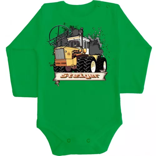 raba body pre bábätká zelené dlhý rukáv