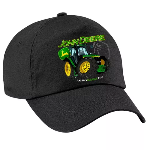 čierna látka zelený traktor baseballová čiapka