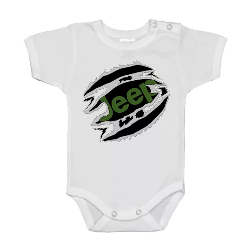 jeep biely krátky rukáv dojenské body