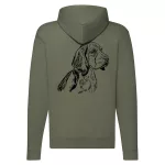 beagle zelená mikina na zips