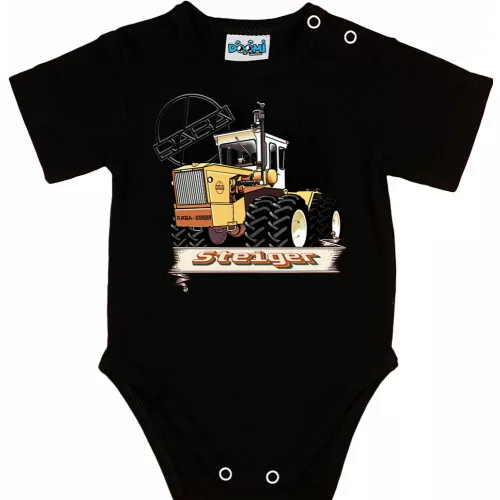 raba body pre bábätká čierna krátky rukáv