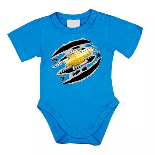 chevrolet modrá detské telo s krátkym rukávom