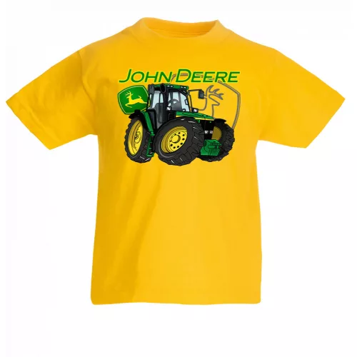 žlté detské tričko tractor zelené 