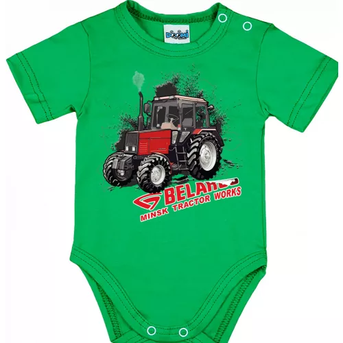 belorus body pre bábätká zelený krátky rukáv