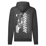 mtz 82 obrys tmavosivý sveter na zips biely vzor