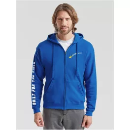modrá mikina so zipsom new holland style