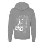 svetlo sivá sveter s kapúcou na zips nový kontúrovaný belorusko biely vzor