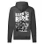 born to ride motorcycle mikina na zips, sivá
