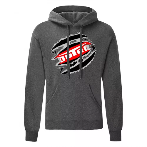 svetr s mikinou dutra logo tmavo sivá