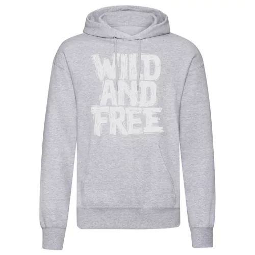 wild and free svetlo šedá sveter s klokaním vreckom