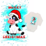 teľa merry christmas body pre bábätká dlhý rukáv