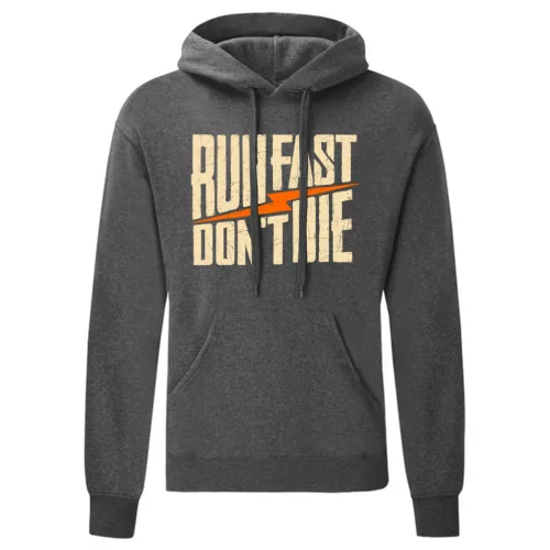 run fast…sivá sveter s klokaním vreckom