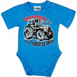   ľúbim ťa ocko, ale traktor je môj! detské telové modré