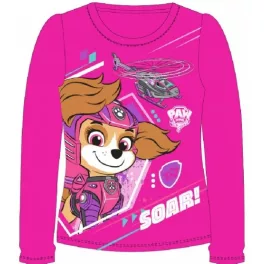 detské tričko paw patrol dlhé, top ružový 98-128 cm