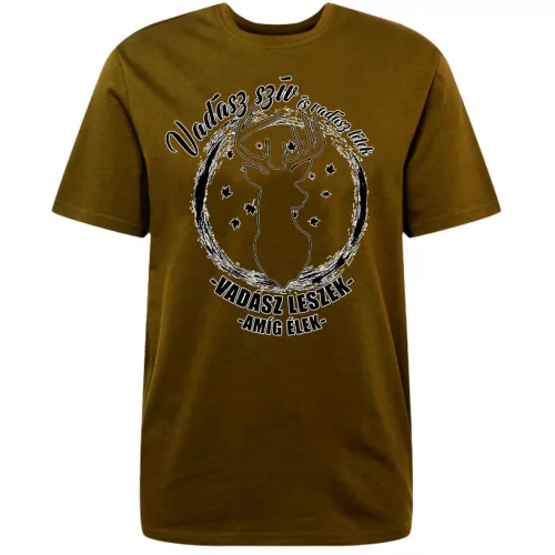 srdce poľovníka a duša poľovníka... hnedé tričko