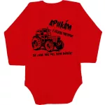 môj otec je najlepší vodič traktora....detské body dlhý rukáv červený