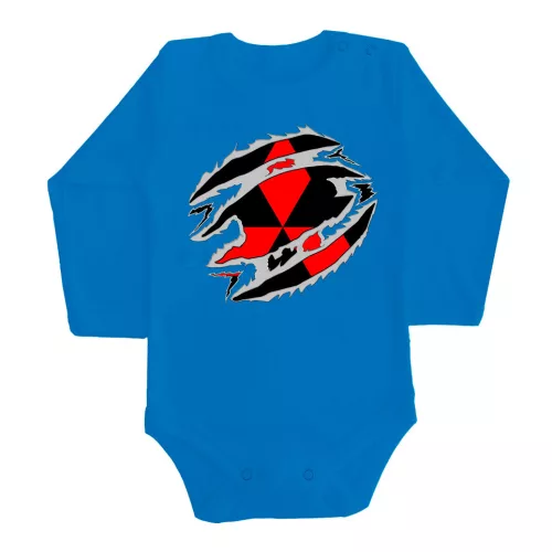 mitsubishi modrá dlhý rukáv dojčenské body