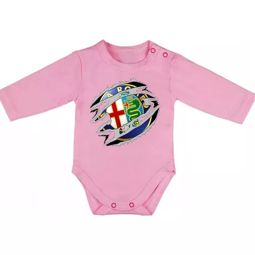 alfa romeo ružové dojenské telo s dlhým rukávom