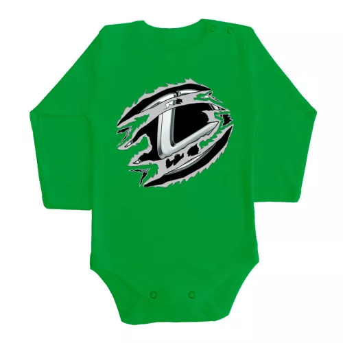 lexus zelené dojčenské body s dlhým rukávom