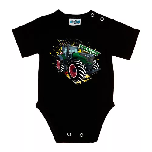 fendt body pre bábätká čierna krátky rukáv