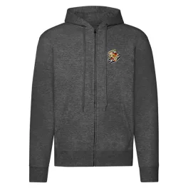 porsche mikina na zips tmavosivá