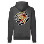 porsche mikina na zips tmavosivá