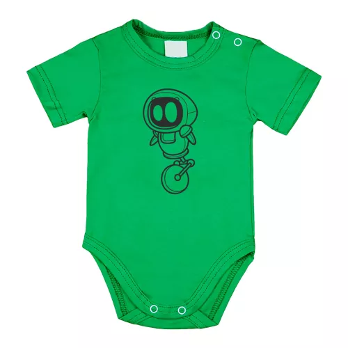 robot detské telo s krátkym rukávom zelené