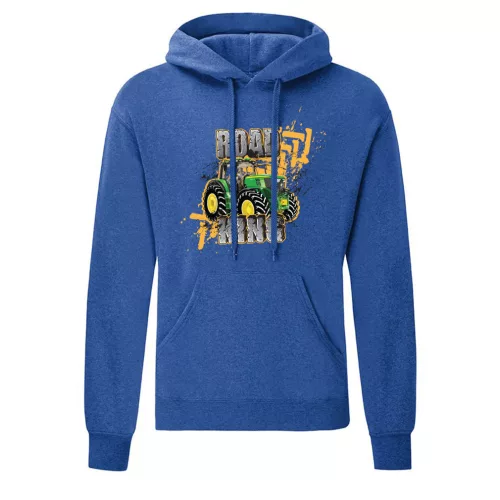 nová mikina s kapucňou zelená tractor modrá