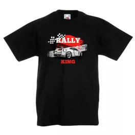 detské tričko rally king v čiernej farbe
