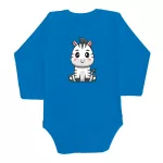 2 kusová súprava zebra panda (zelená - modrá) dlhý rukáv