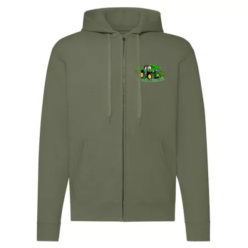 zelená traktor 6195 zelená mikina na zips *