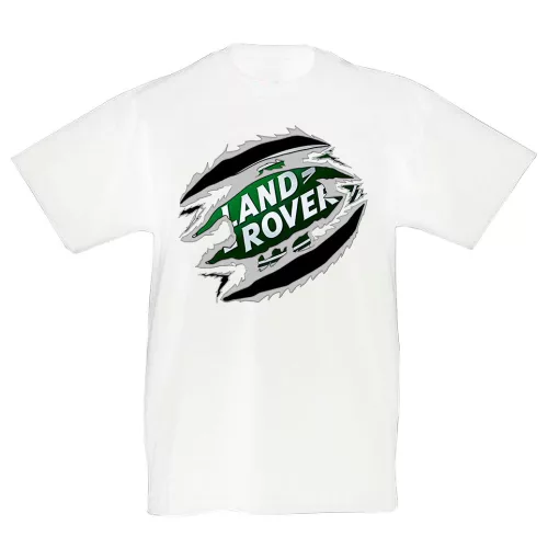 detské tričko land rover biele