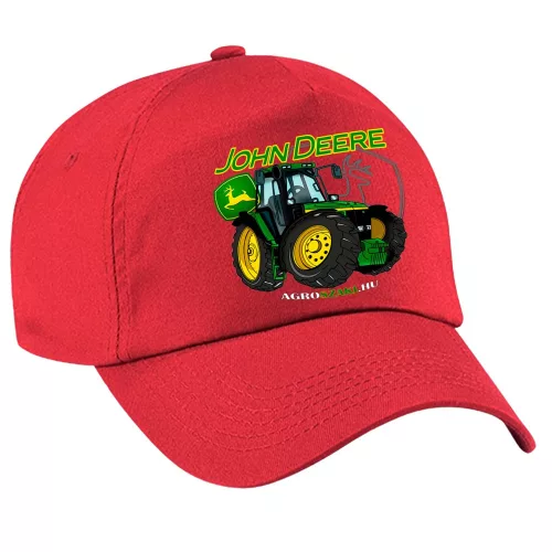 červená látka zelený traktor baseballová čiapka