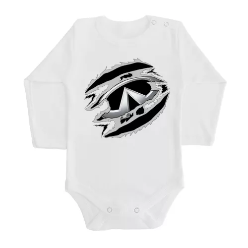 dojčanské telo infiniti biely dlhý rukáv