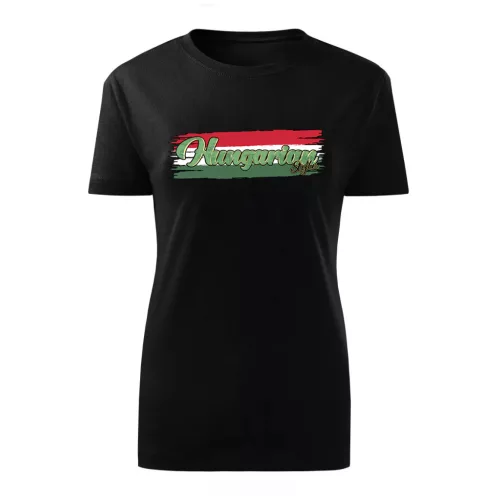dámske tričko v maďarskom štýle (čierne)