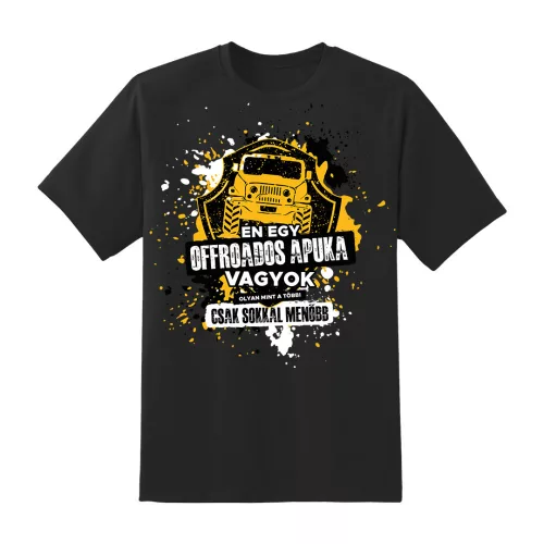 som offroad dad vzorované čierne tričko