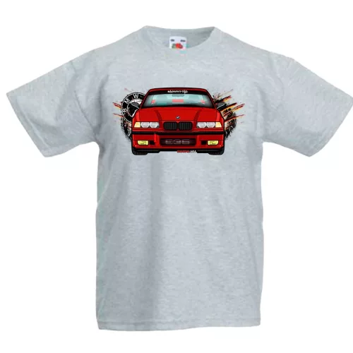 bmw e36 šedé detské tričko
