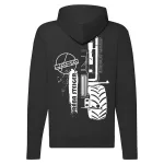 rába sveter na zips s čiernym obrysom biely vzor