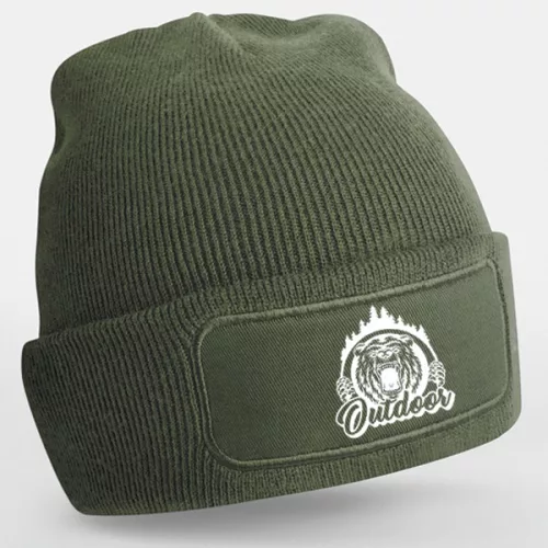 zimná čiapka zemného medveďa zelená