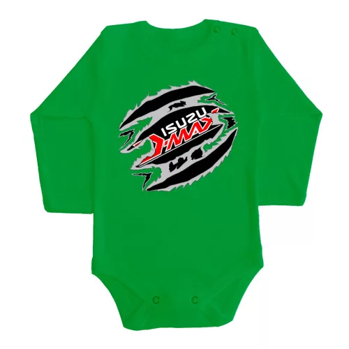 isuzu d-max zelené dojčenské telo s dlhým rukávom