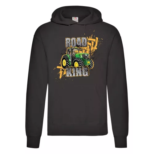 nová čierna mikina s kapucňou zelená tractor