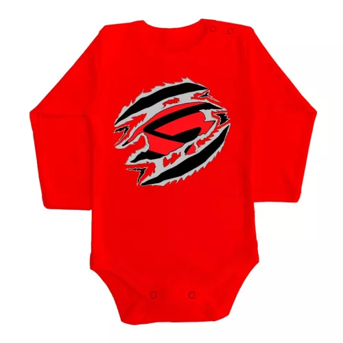 belorusko červené dlhý rukáv dojčenské telo