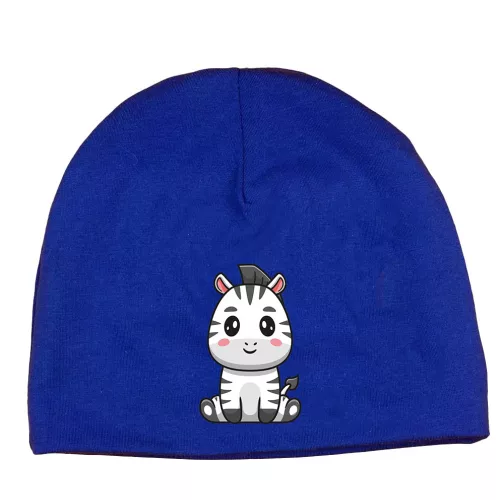 zebra detský čiapka modrá