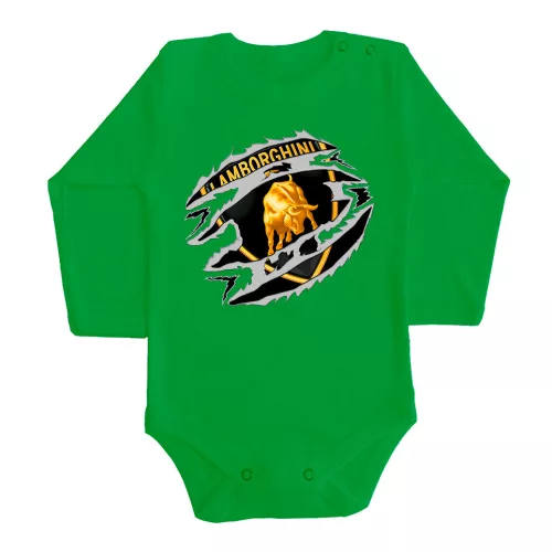 lamborghini zelené dojčenské telo s dlhým rukávom