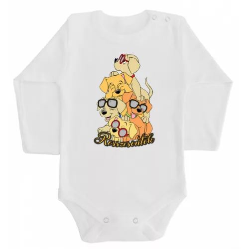 zlé kosti! detské body s dlhým rukávom