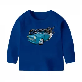 trabant 601 detské tričko s dlhým rukávom modré
