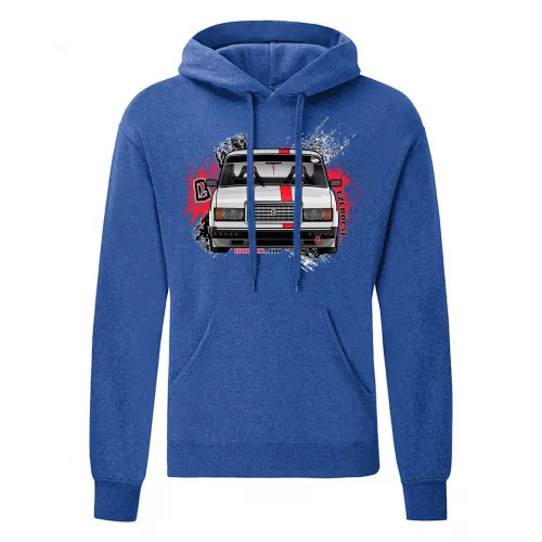 lada 2107 sveter s kapúcou modrá