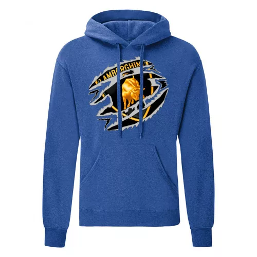 lamborghini sveter s kapúčou modrá